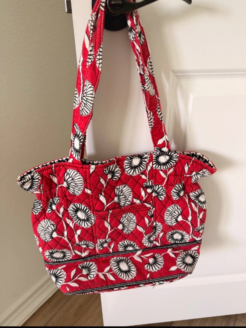 Vera Bradley Red Quilted Floral Tote